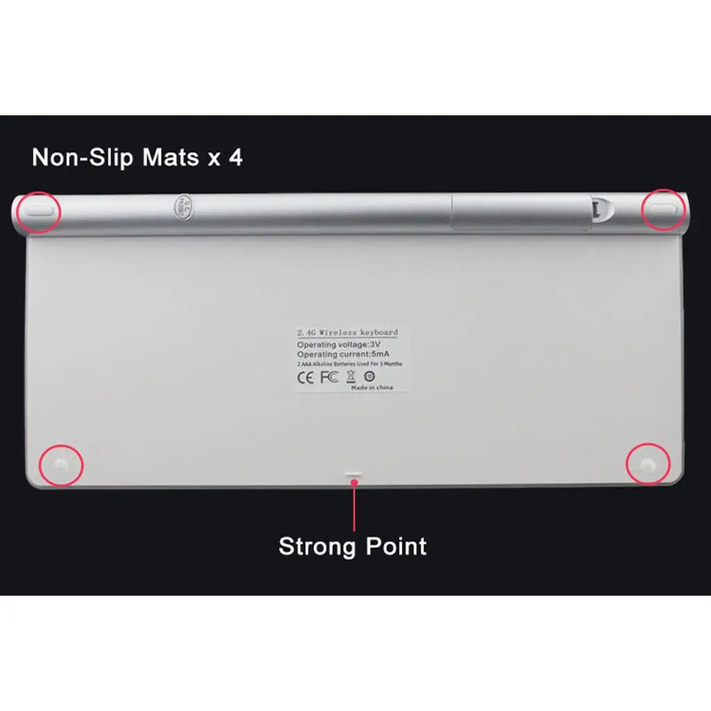 

Wireless Keyboard and Mouse Ergonomic Silent Design USB Receiver Gaming Keyboard Set for PC and Tablet Use