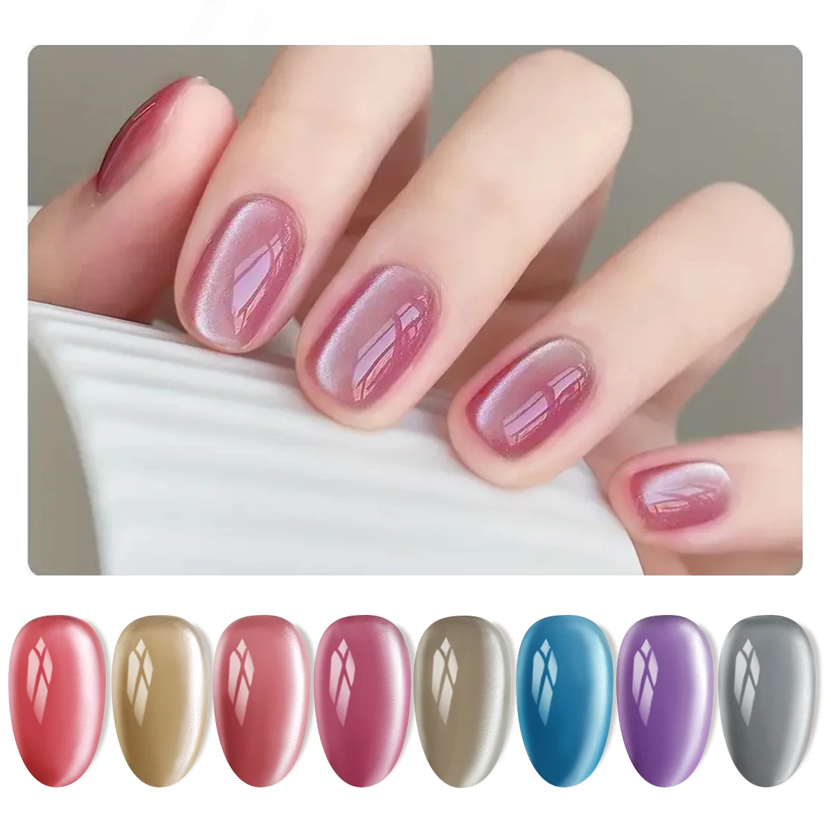 6 قطعة جديد الخريف والشتاء شعبية الأبيض ضوء القمر المغناطيسي عين القط طلاء الأظافر UV LED طويلة الأمد وثابت صالون جيل للأظافر Int