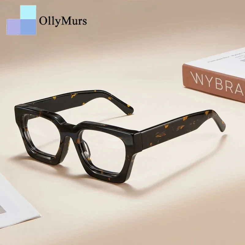 

OLLYMURS Ultralight Polygonal Decorate Prescriptions Fashion Eyeglasses Men Retro Pure Titanium Optical Glasses Frame Women S105