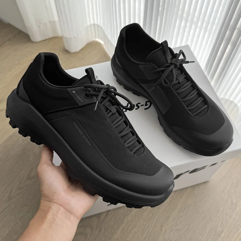 Green Pu Shoes  Men's Hiking Shoes Leather Outdoor Shoes Wear-resistant Men Trekking Walking Hunting Tactical Sneakers