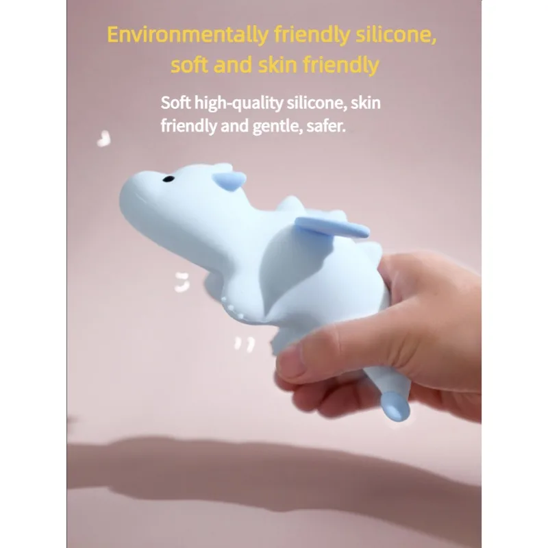 RGB Dragon Night Light 7 Colors LED Silicone Light Touch Control Cute Children Gift Suitable for Baby Bedroom Room Decoration