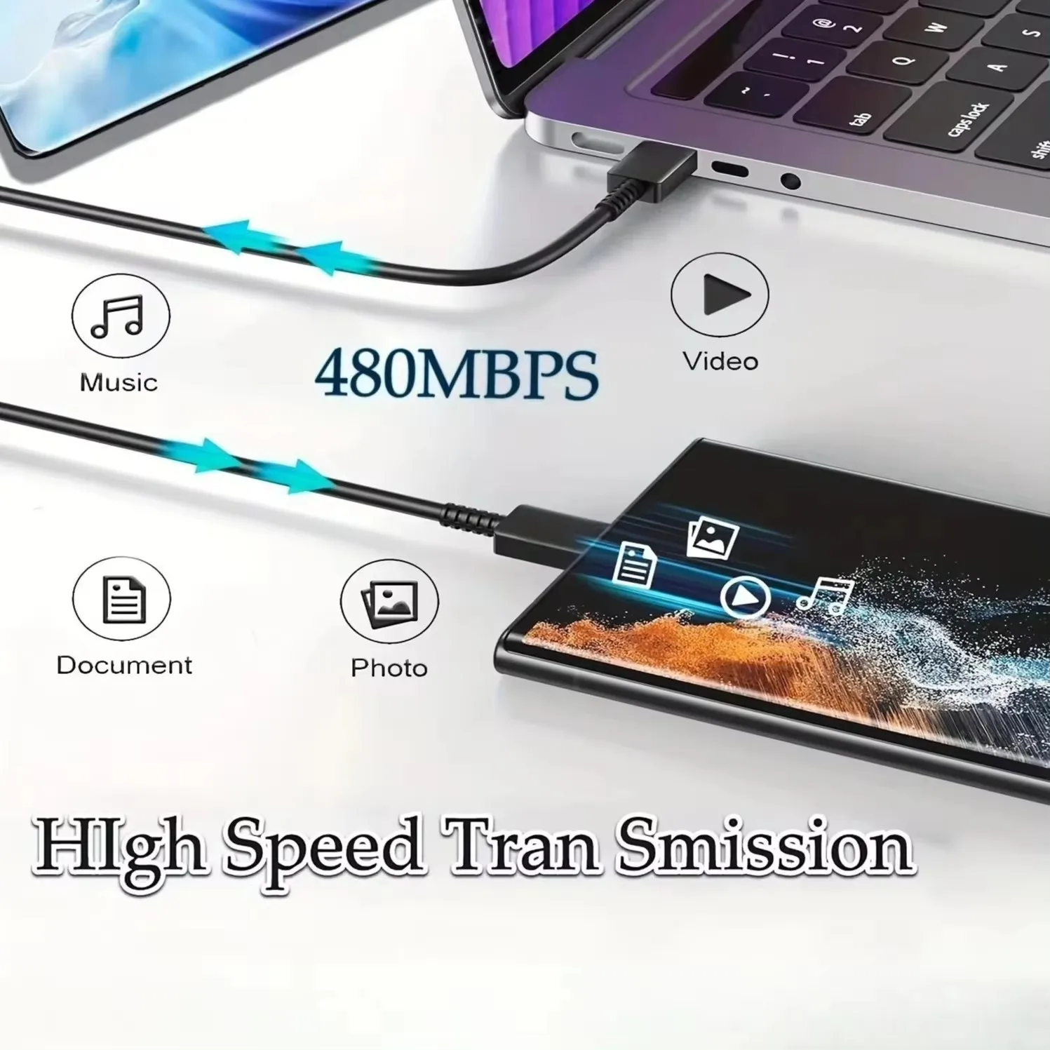 PD 45W 5A Super Fast Charger for Samsung S21 S22 S23 S24 Plus  A34 A53 A54 A55 A71 A73 Note20 Ultra USB-C Quick Charging - náhled 5