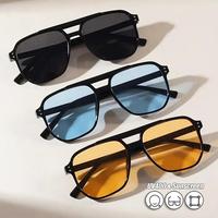 Retro Pilot Sunglasses UV400 Shade Men Women Driving Glasses Square Fashion Hip Pop Punk Style Outdoor Sports Aviator Eyewear