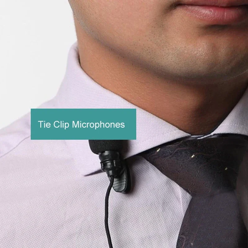 Microfoni ad alta sensibilità 2M Mic Tie Clip Clip-on supporto bavero parlare discorso di canto per PC di registrazione Smart Phone