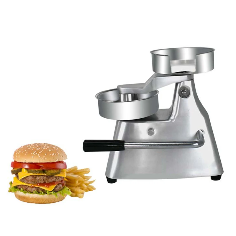 Manual Beef Patty Press Stainless Steel Hamburger Forming Machine Commercial Meat Cast Iron Round Shaping Kitchen Home Maker