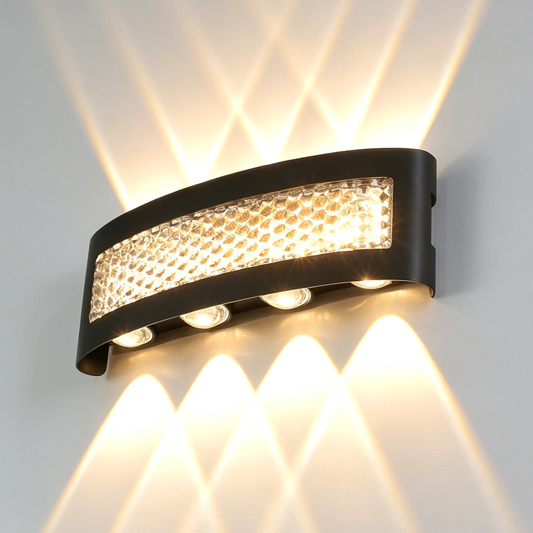 Three-sided Illumination LED Wall Lamp Waterproof IP65 Aluminium Interior Wall Light For Bedroom Living Room Corridor Outdoor