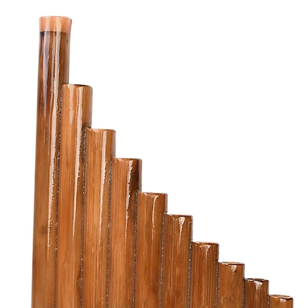 

18 Pipe Exquisite Panpipe Bamboo Woodwind Ecuador Musicales Reinforcement Rondador Leather Traditional Natural 20 Pan 20 Pipe