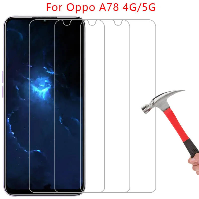 protective tempered glass for oppo a78 4g 5g screen protector on oppoa78 a 78 78a 4 5 g a784g a785g film glas opp opo oppa appo