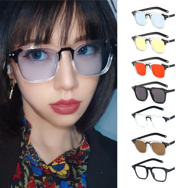 Trendy And Fashionable Sunglasses For Women's Instagram Style Sunglasses For Men's Retro Transparent Color High-end Sunglasses