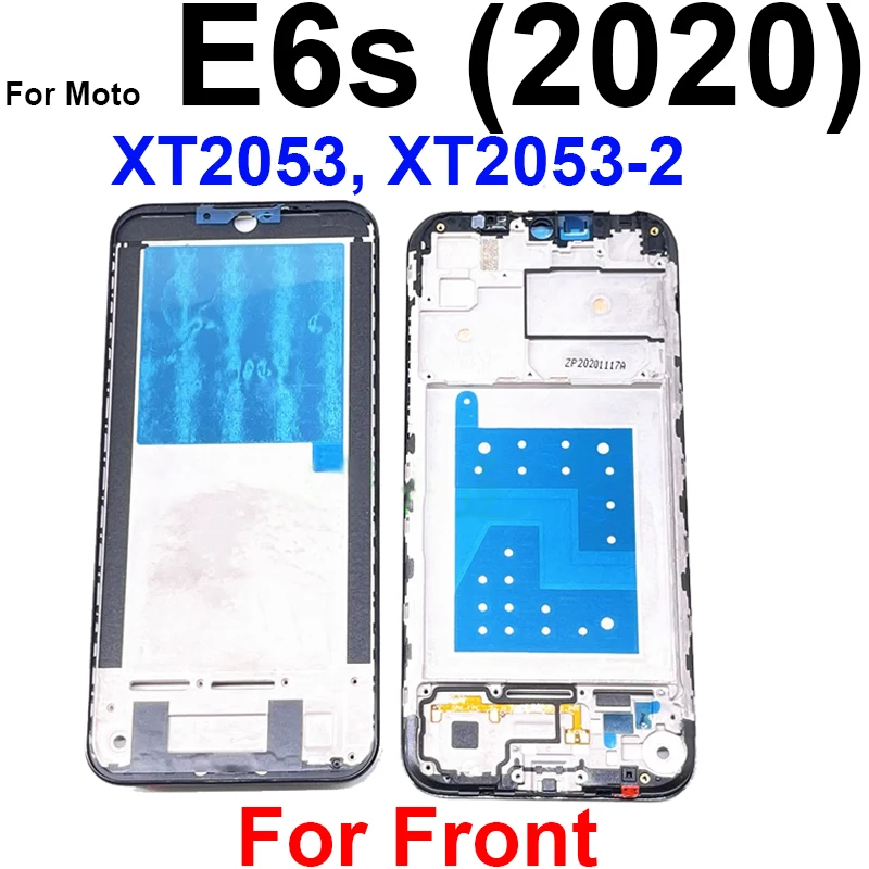 Front LCD Frame For Motorola Moto E6S 2020 E6 Play E6 E7 Plus E7 Power E7i Power Front LCD Screen Frame Cover Middle Frame Bezel