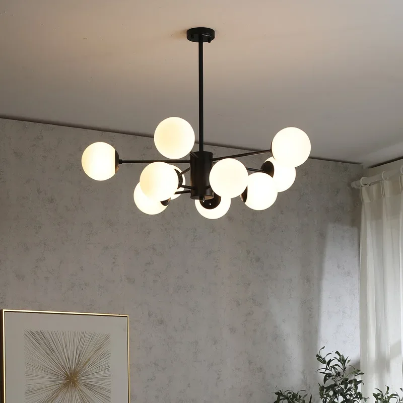 

Simple Zhongshan log lighting cream lighting, bean lighting living room modern main light wind magic lamp