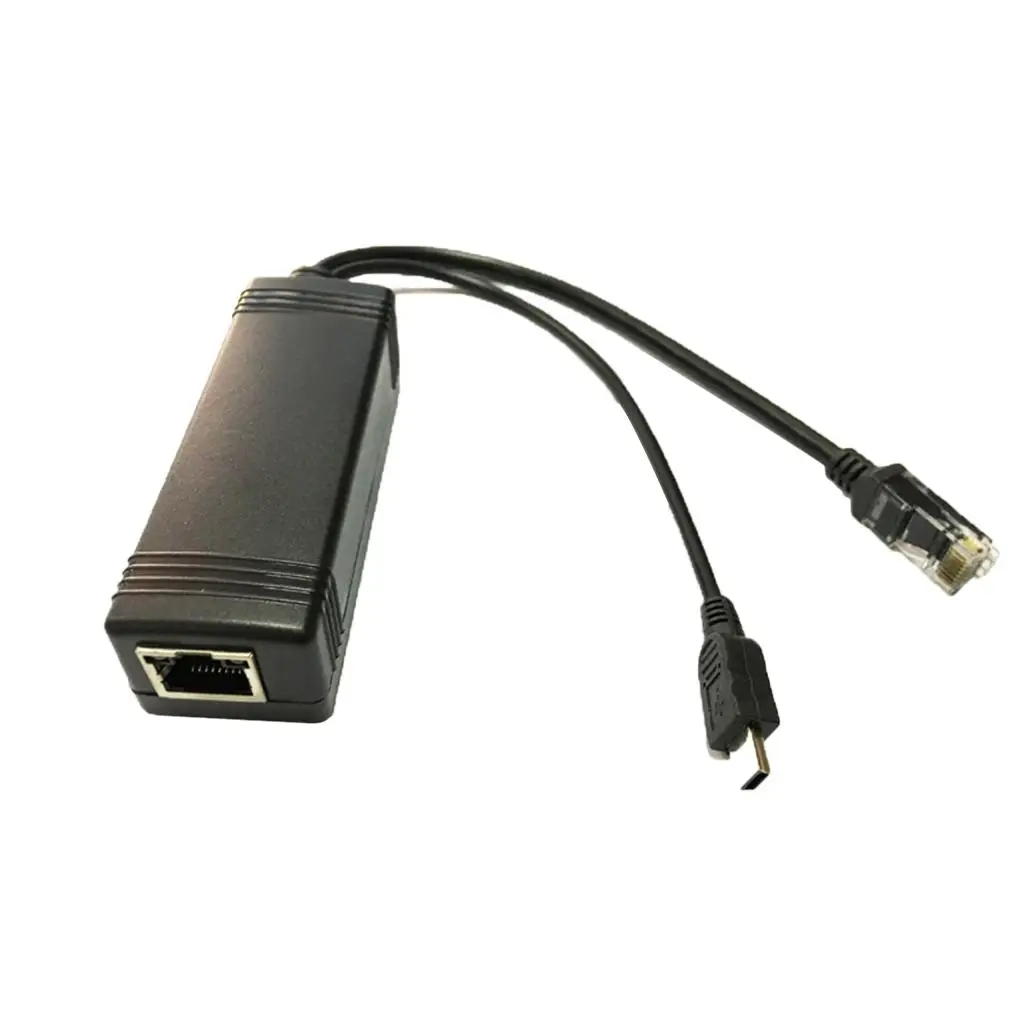 

Micro USB 48V to 5V 2A Power Over Ethernet Kit (PoE Injector + PoE Splitter)