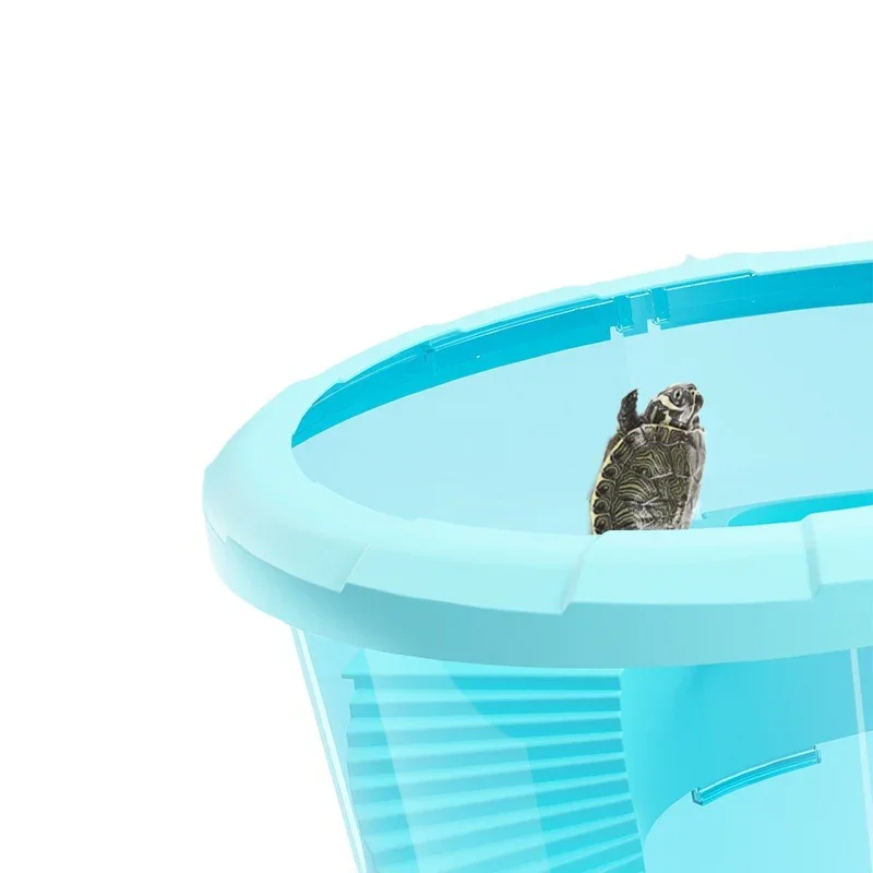 Caja de cría de tortugas integrada con cubierta, plataforma de escalada antiescape, Mini bomba de agua con filtro de tanque de tortuga brasileña