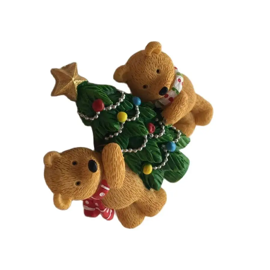 Christmas Tree & Bear Sugar The Chocolate Cake Decoration Silicone Tools DIY Cake Candy Mould