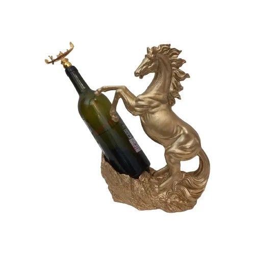 Arose Horse Decor Cruet Stand Wine Rack Home Office Decor gift