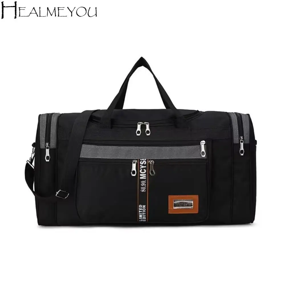 

Large Capacity Foldable Hand-held Bag Portable Oxford Crossbody Bag Adjustable Strap Anti Splash Travel Bag Sports Activities