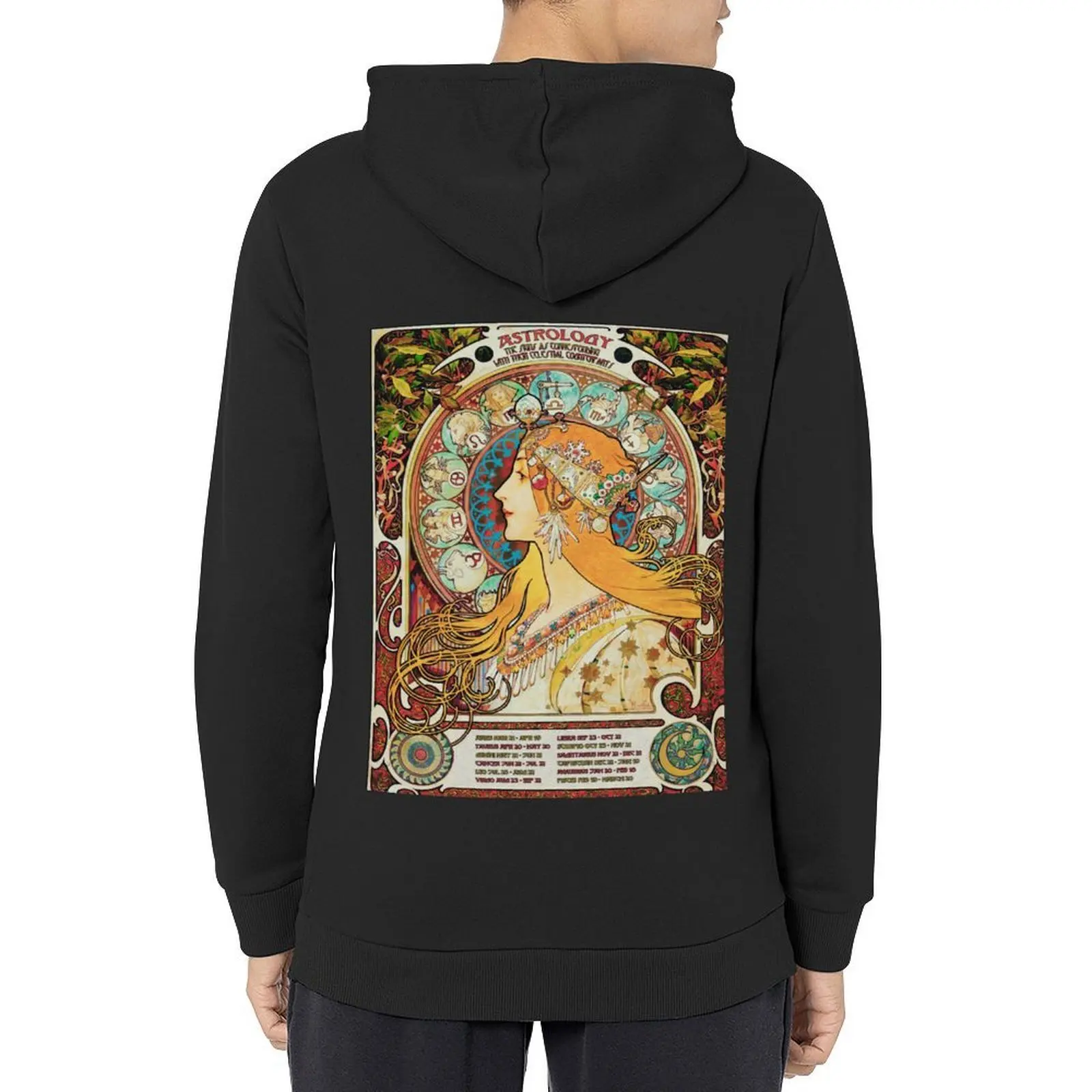 

Vintage Gypsy Astrology Poster | Alphonse Mucha Hoodie men's coat men's clothes mens clothing autumn jacket men hoodie for men