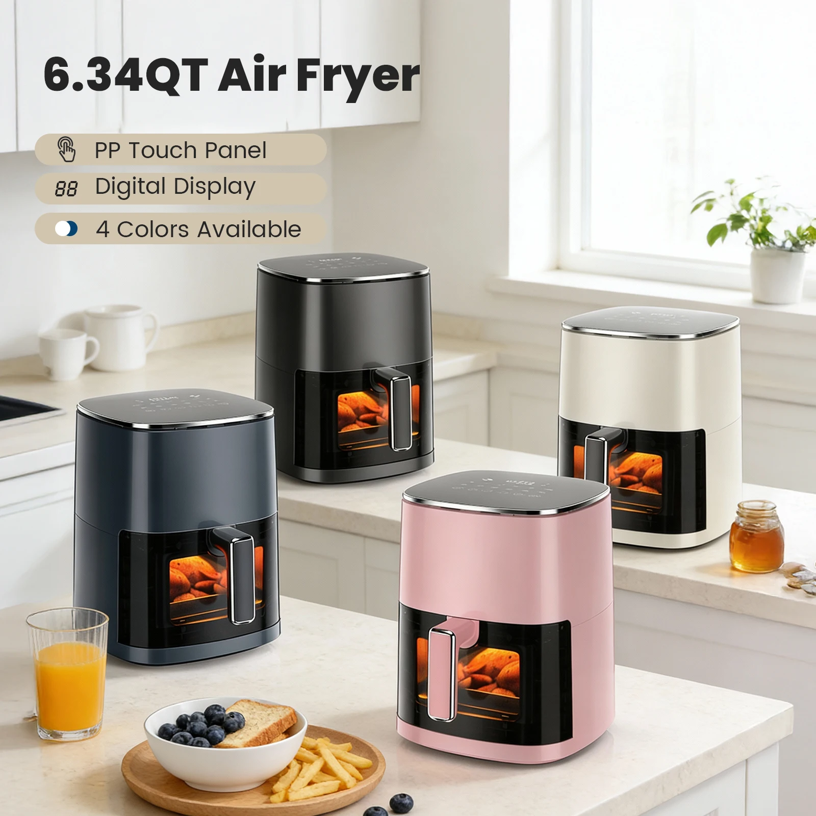 Air fryer temperature control