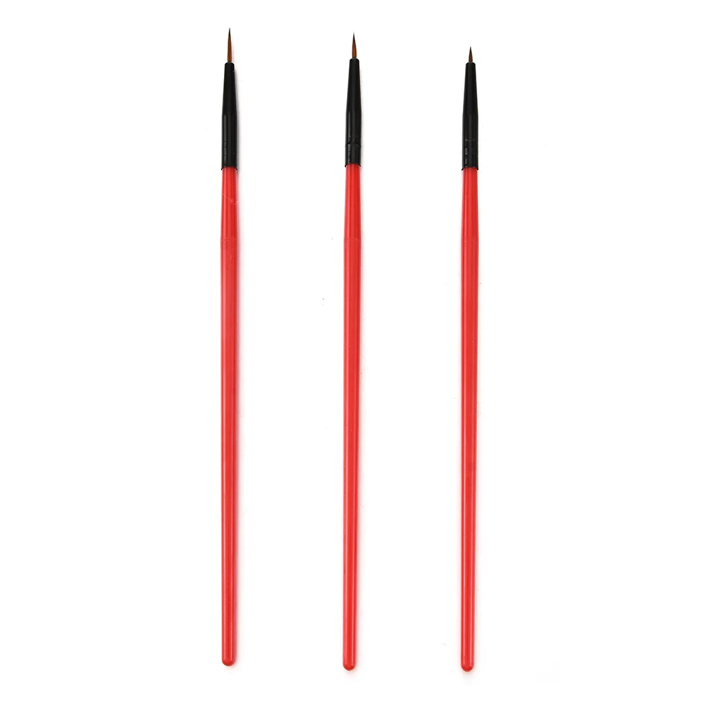 3Pcs/Set Nail Art Liner Painted Brush Thin Stripe Line Drawing Pen DIY UV Gel Tips French Supplies Design Manicure Tool 5/7/11mm