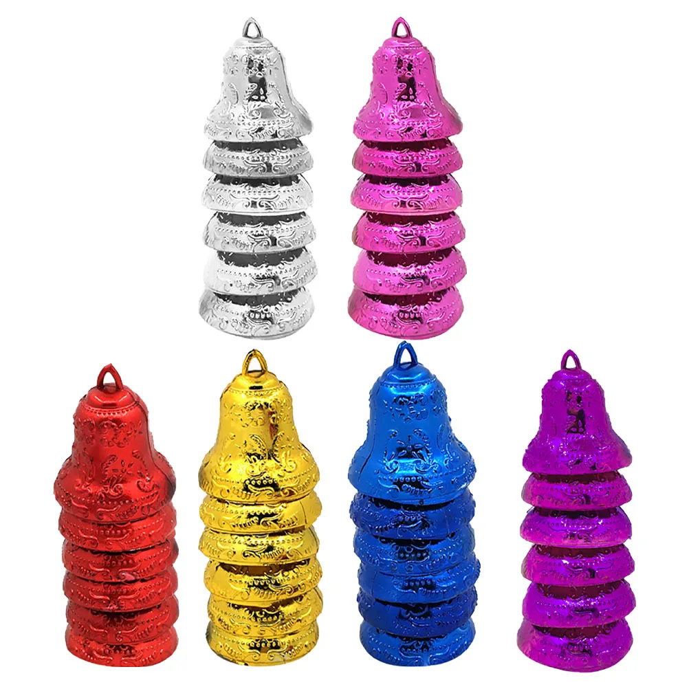 

Christmas Bells nament Decorations Plastic Pendant Hanging Adornment Home Tree Wall Closet Door Window Holiday Gifts
