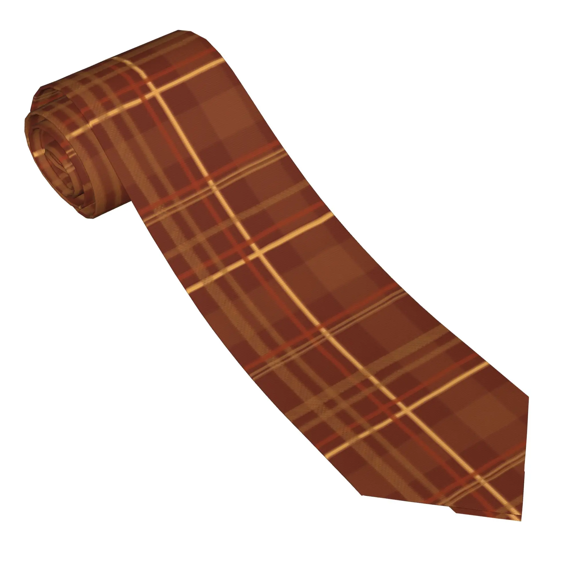 Corbatas Unisex Rústicas de Tartán Rojo, Corbata Casual de 8 cm de Ancho para Camisas de Hombre, Accesorios para Bodas, Regalo