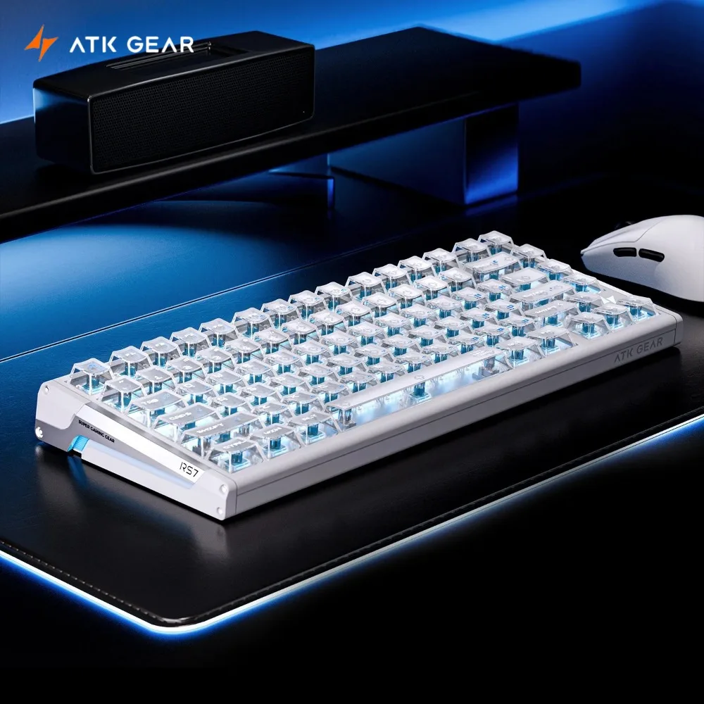 

ATK RS7 V2 Механическая клавиатура из алюминиевого сплава Проводная геймерская клавиатура с возможностью горячей замены 8K Скорость запуска Игровые аксессуары с низкой задержкой Подарки