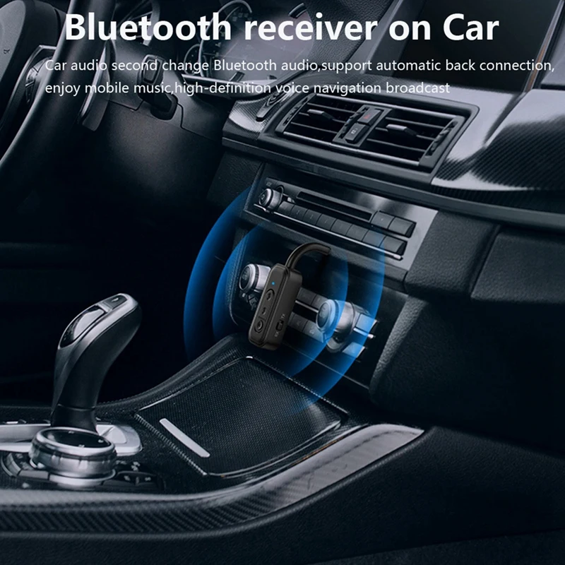 Bluetooth 5.3 receptor de áudio transmissor aux adaptador de música estéreo sem fio tf cartão player handsfree para carro tv pc