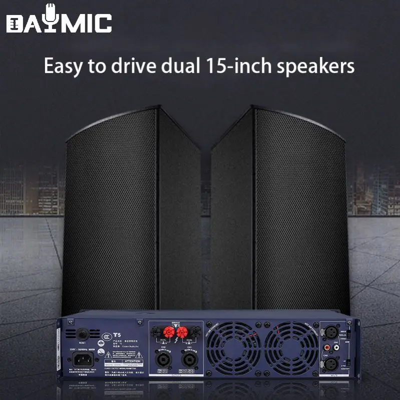 Aoshen T7 2X800w 2-قناة المهنية مكبر كهربائي نظام الصوت PA KTV مرحلة أداء المؤتمر