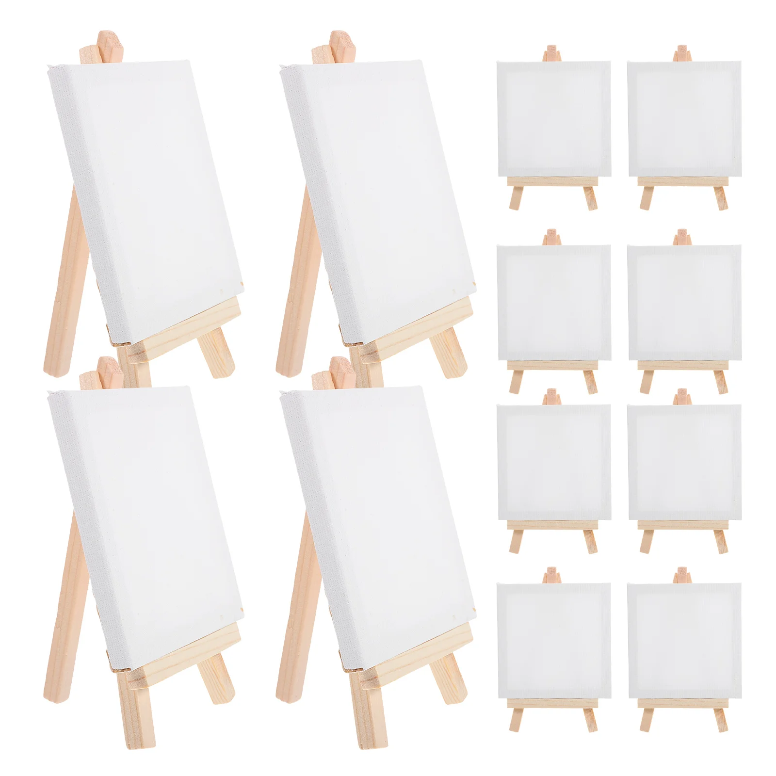 

12 Pcs Children's Easel Small Canvas and Easels Multi-function Painting Stand Accessories Mini