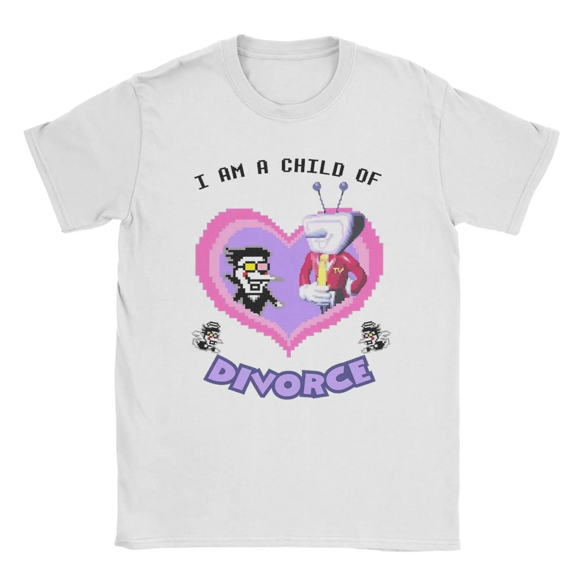 Men T-Shirts Spamton And Tenna Child Of Divorce Deltarune Funny 100% Cotton Tees T Shirt Round Neck Clothing Birthday Present