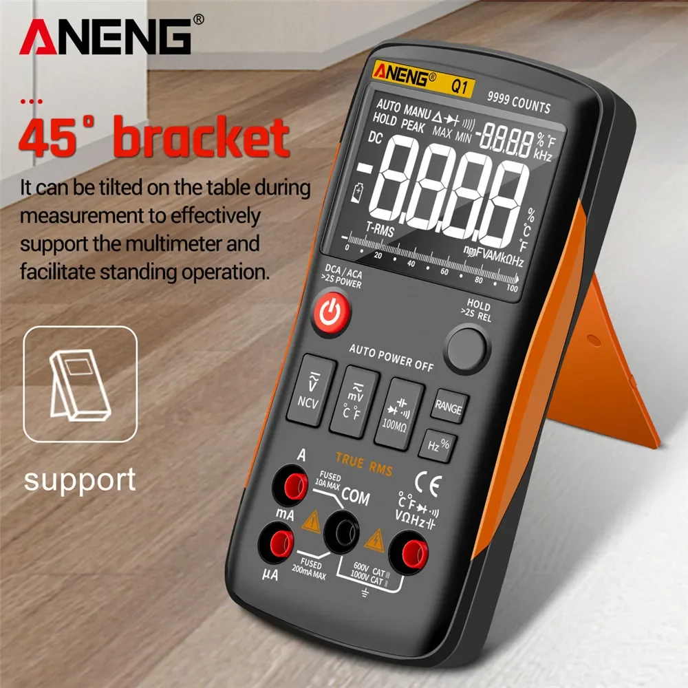 Smart Multimeter Tester ANENG Q1 Digital Display High Precision Professional True RMS 9999 Counts Auto Range Electrician Tools