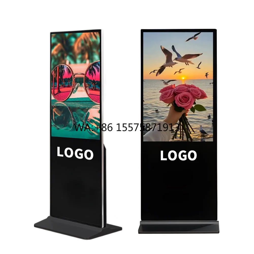 Interactive Touchscreen Display Affordable Advertising Boards Digital Signage Floor Standing Advertising Player
