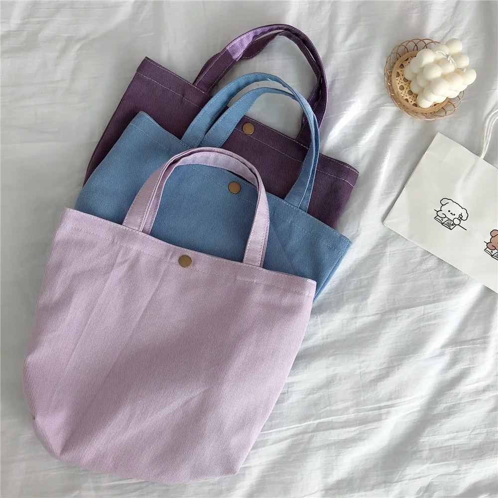 

Simple Canvas Bag Women Shoulder Bag Morandi Color Small Square Cloth Bag Picnic Pouch Small Tote Shopping Bag Student Lunch Box