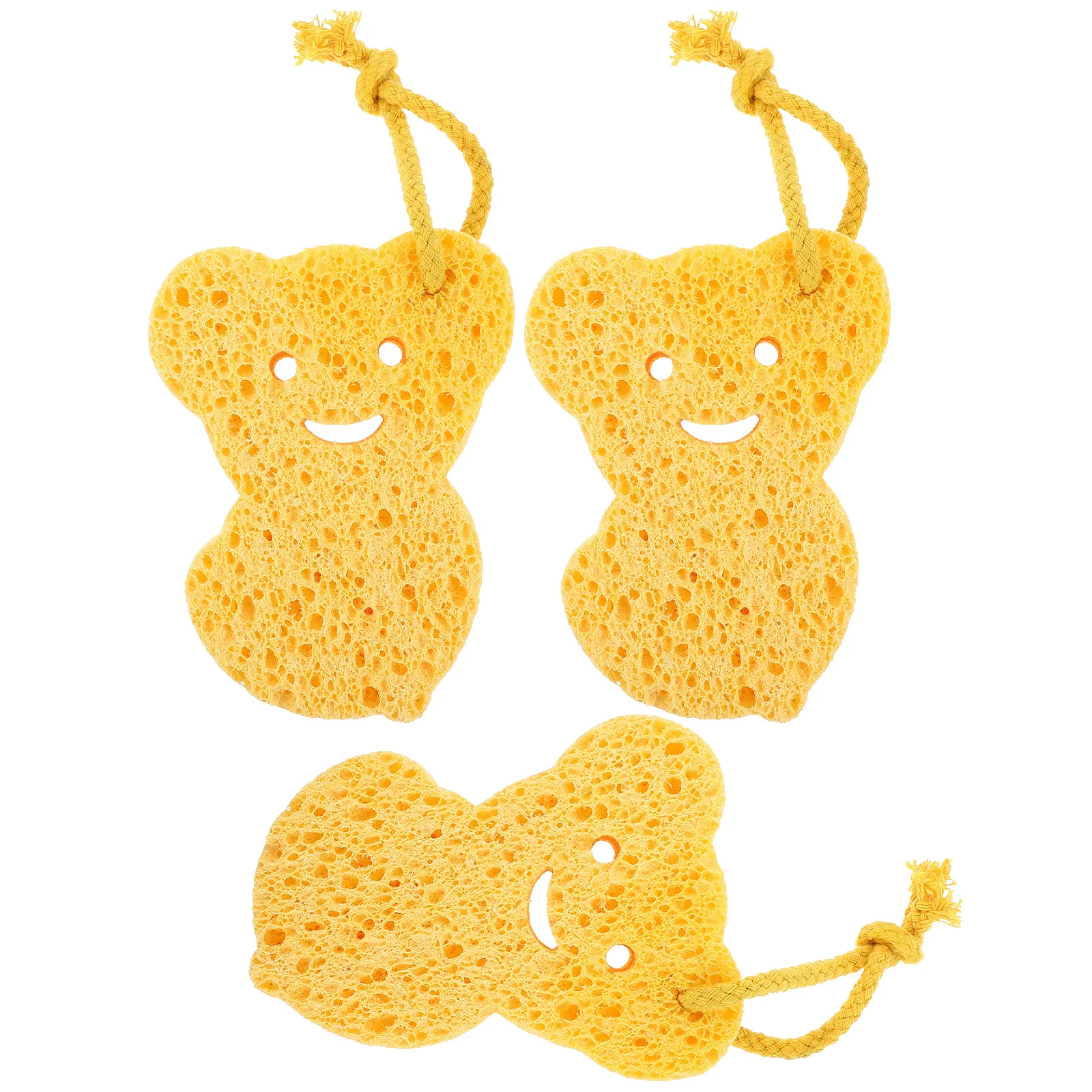 

3 шт., целлюлозные натуральные губки для ванны, мягкая губка для душа для взрослых, чистка тела, отшелушивающая целлюлозная губка