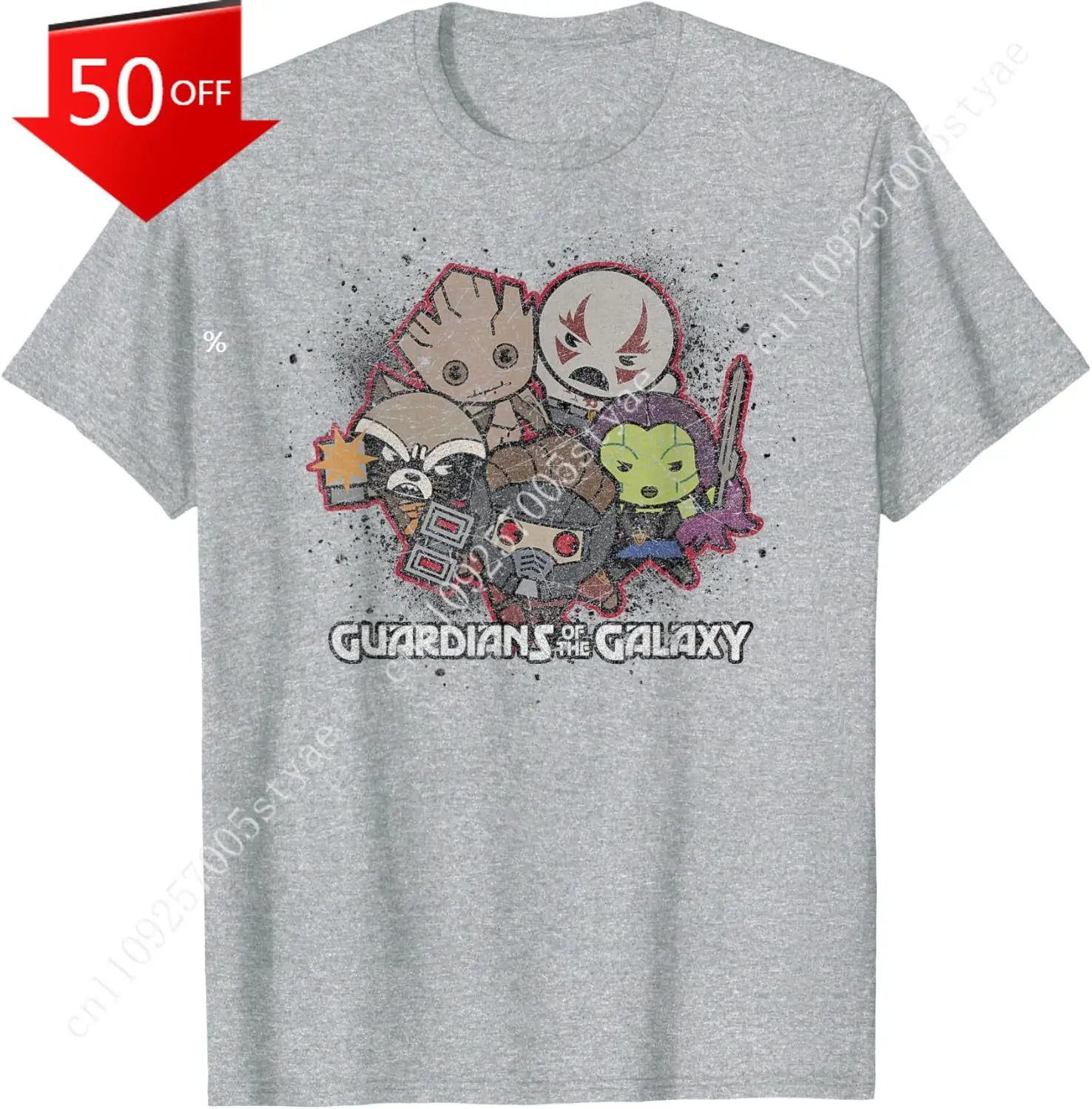 

Marvel Kawaii Guardians of The Galaxy Cute Graphic T-Shirt T-Shirt