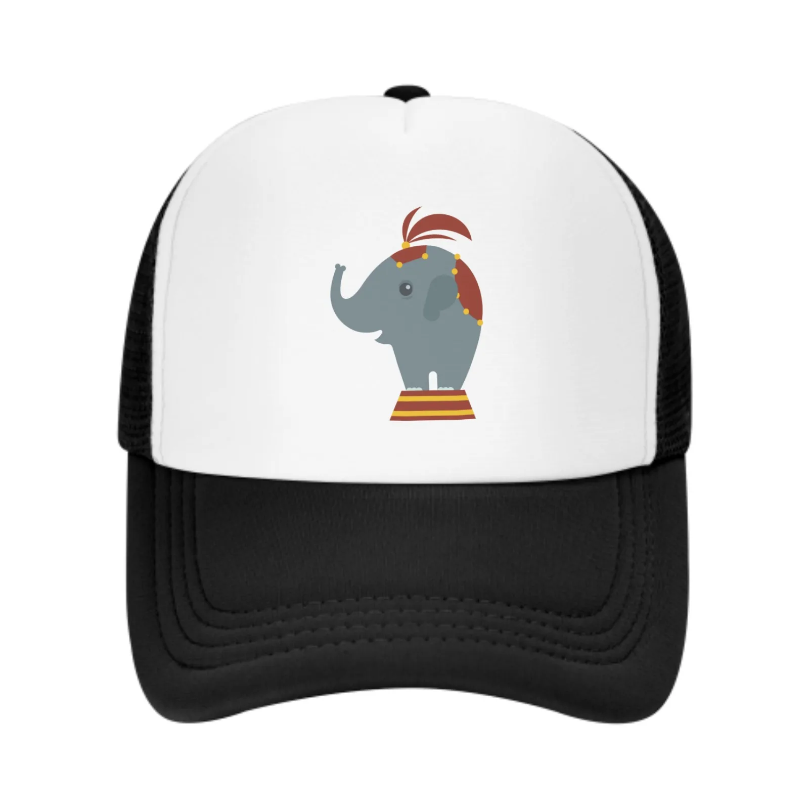 Cartoon Elephant Design Baseball Cap Adult Mesh Hat Adjustable Spring Summer Outdoor Sunscreen Couple Sports Hip Hop Casquette