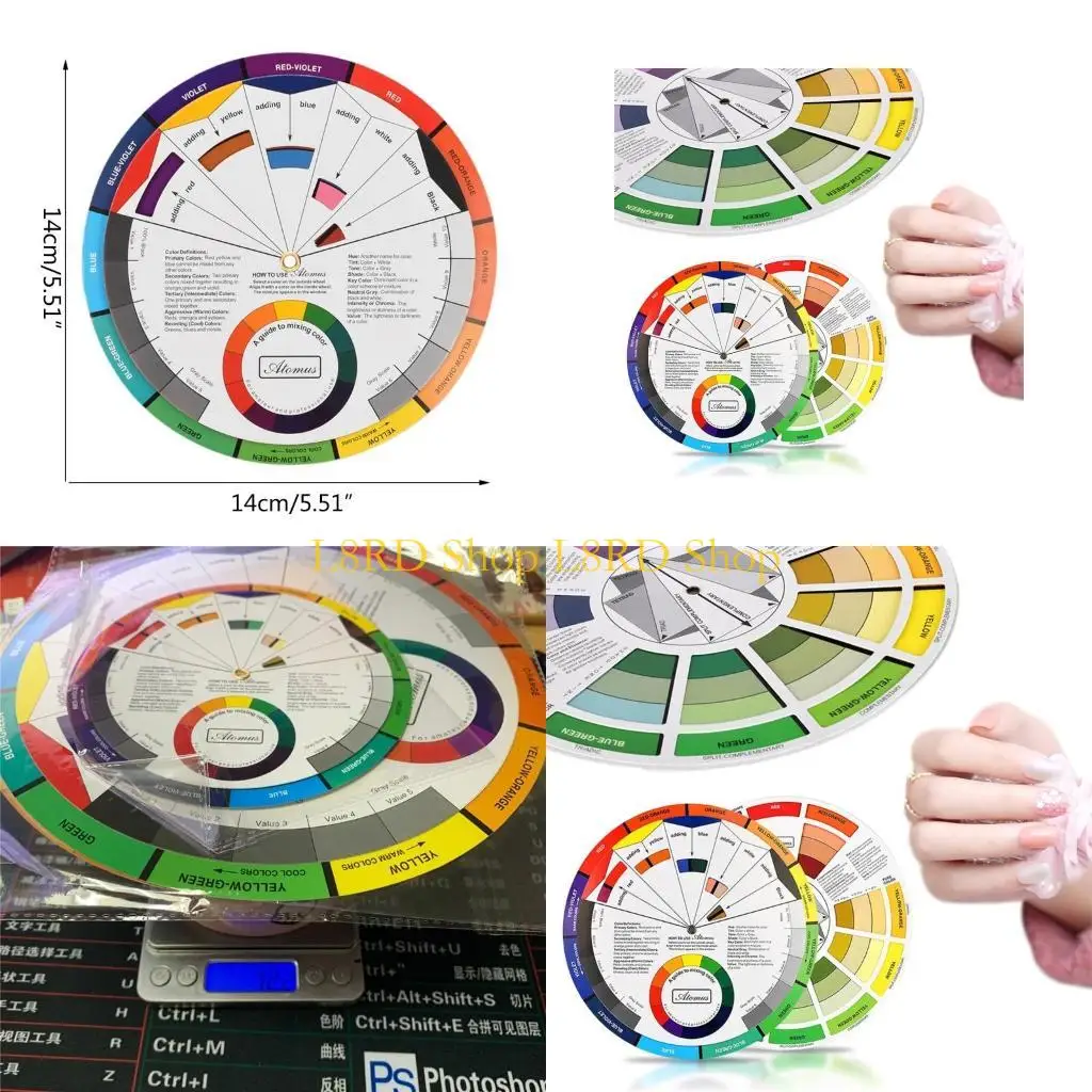 

L8RD 3 шт., цветное колесо, чернила, диаграмма, бумажные аксессуары, профессиональное оборудование для татуировки, пигментные