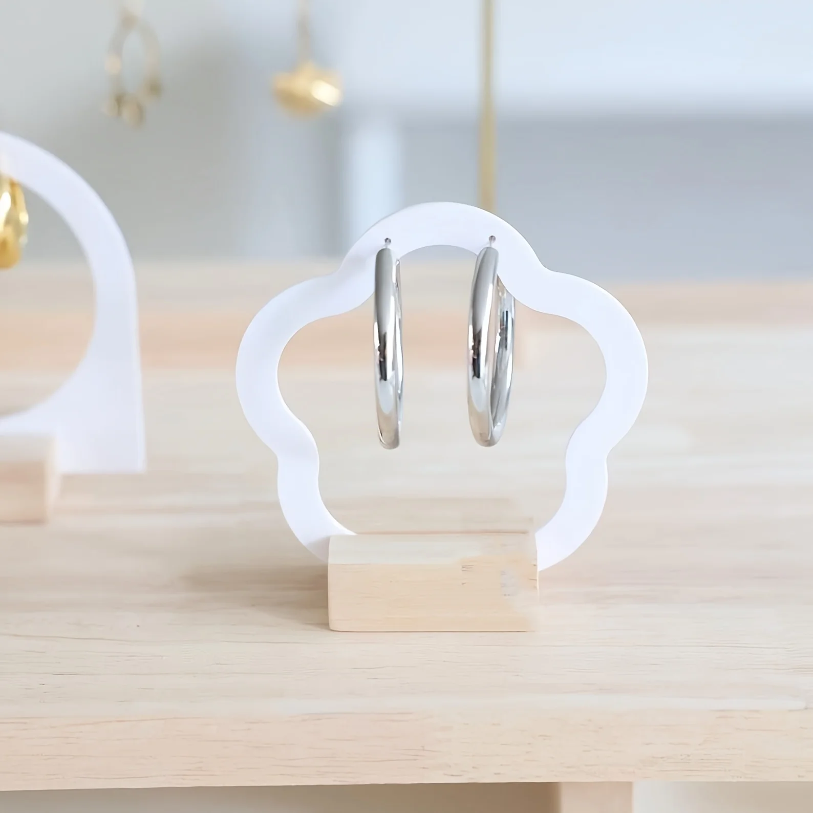 Acrylic and Wooden Earring Display Stand