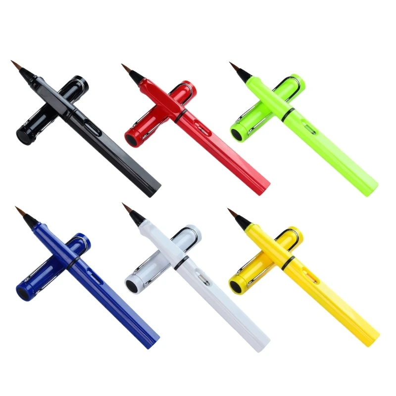 20cb conjunto canetas caligrafia portátil 6 canetas tinteiro ponta macia para pintura caligrafia conjunto para