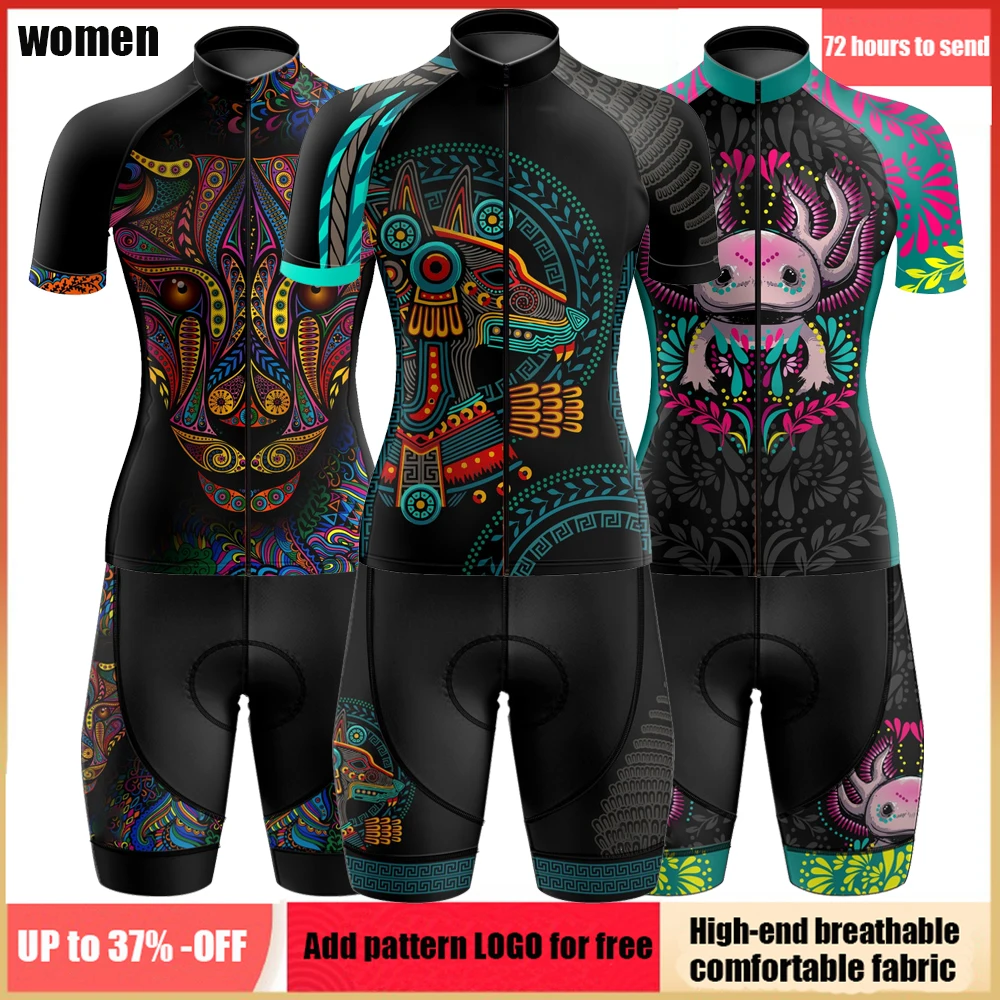 NEW Pro Team Mexico Women Cycling Jersey Set Summer MTB Bicycle Clothing Short Sleeve Ropa Ciclismo Outdoor Riding Bike Uniform