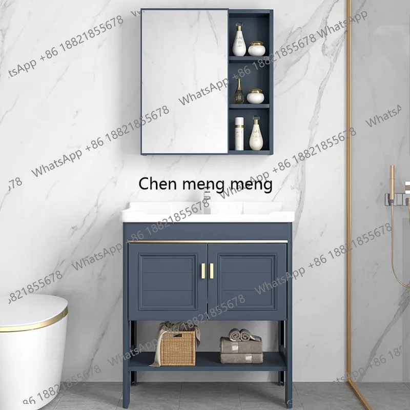 Simple floor-to-ceiling wash basin Wash table Balcony wash basin Ceramic integrated basin