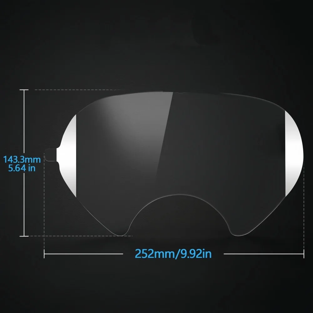 New 5-20pcs Screen Protective Film For 6800 Gas Respirator Full Face Mask Anti-Scratch Shield With Sticker Full Mask Accessories
