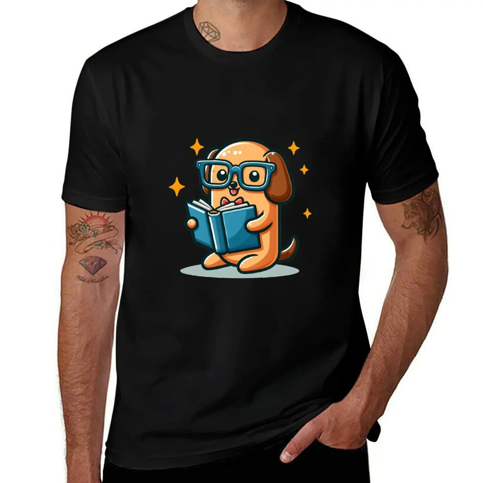 Kawaii Hot Dog With Glasses T-Shirt Stylish Graphic Short Sleeve Top T-Shirt