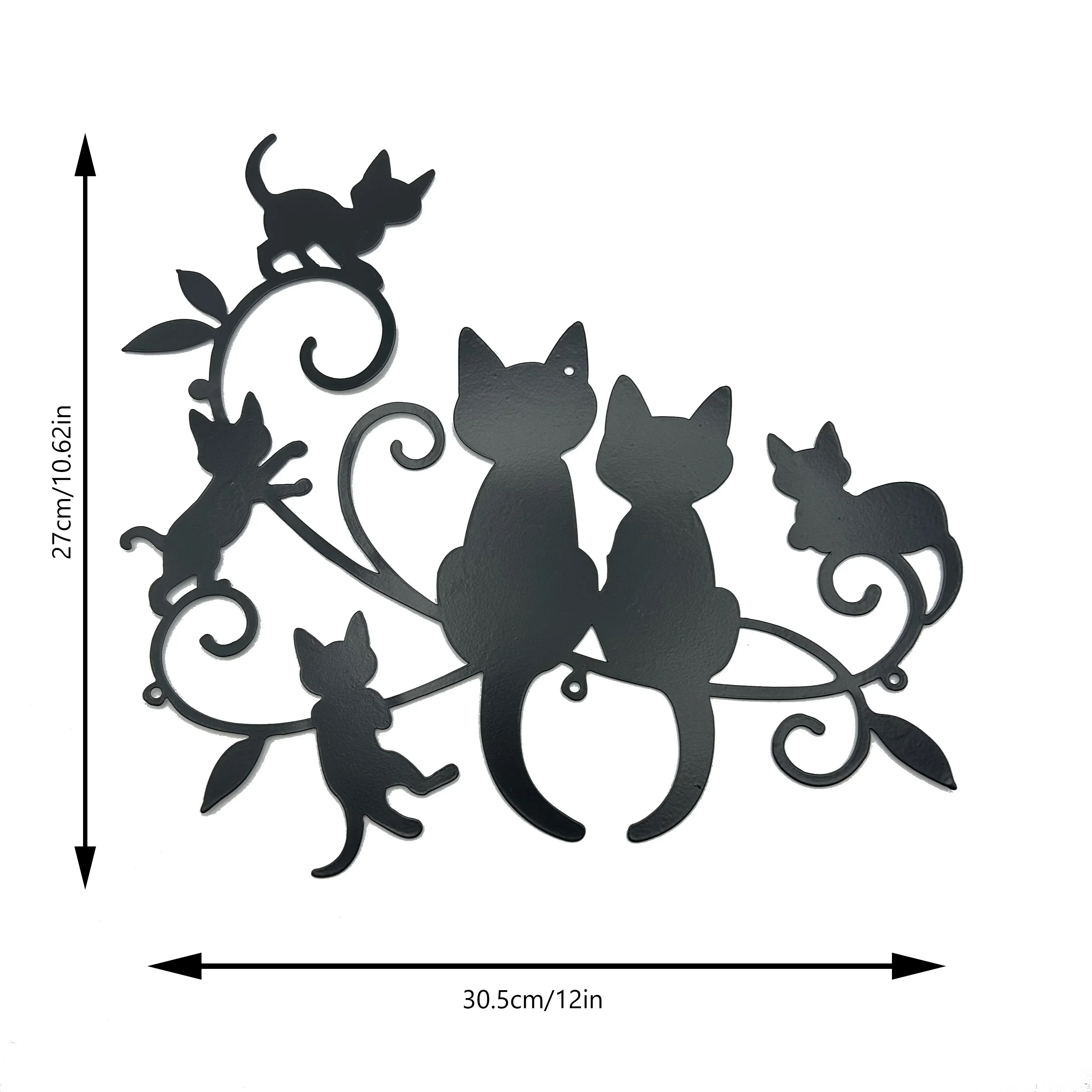 

Hello Young Metal Black Cat Silhouette Pendant Animal Home Pendant Outdoor Wall Hanging Pendant Outdoor Garden Ornament Holiday