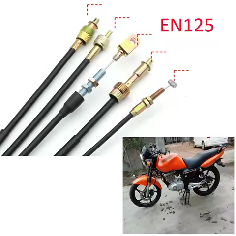 Motorcycle Control Cables of Throttle/Brake/Clutch/Speedometer Cable for Suzuki Haojue Qingqi EN125 HJ125 Disc/Drum Brake Parts