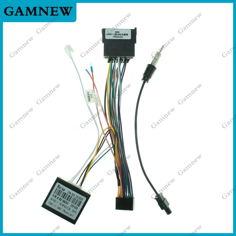 16Pin Car Wiring Harness Adapter With Canbus Box Decoder Android Radio Power Cable For UAZ Patriot 2017-2021