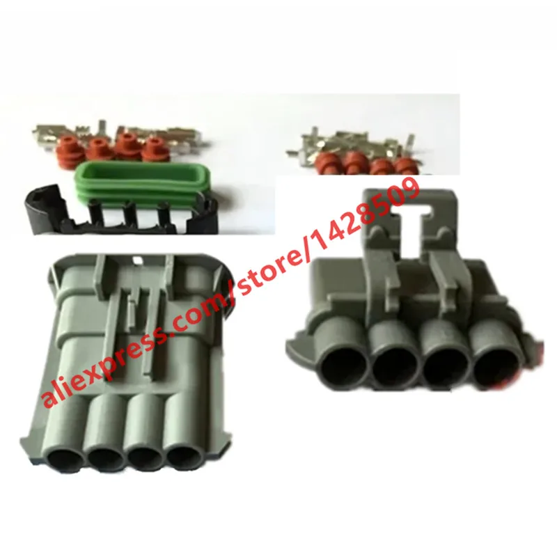 10 Set Delphi Auto 4 Pin conector de arnés de cableado impermeable conector de Clip de cable de altavoz