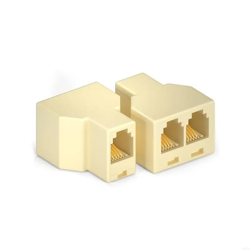 H37F RJ11 Phone Line Splitter Telephone Splitter Enables Two Telephones To Connect Simultaneously Plugs And Play Design