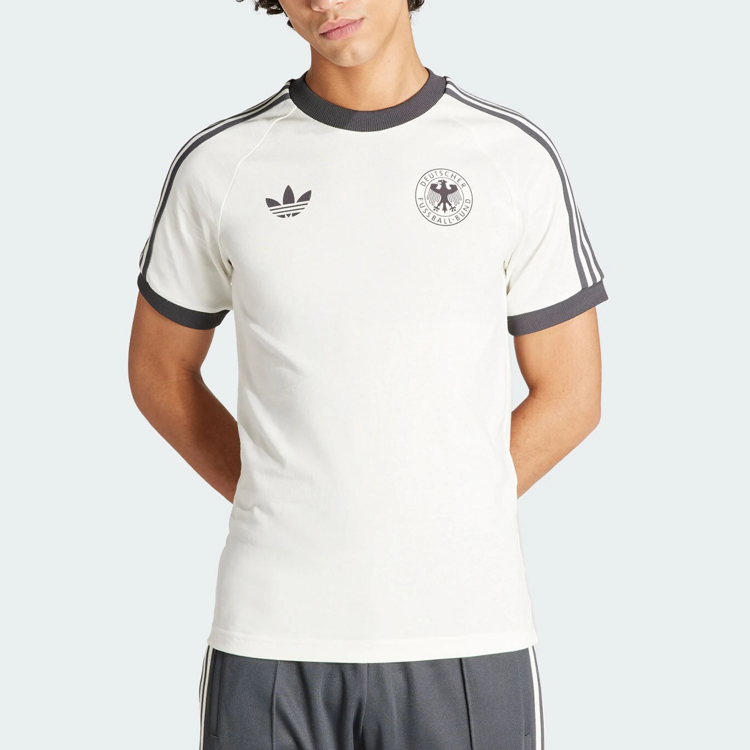Adidas Originals Trefoil Mens Germany Team Soccer Sports Short Sleeve T-Shirt IU2102