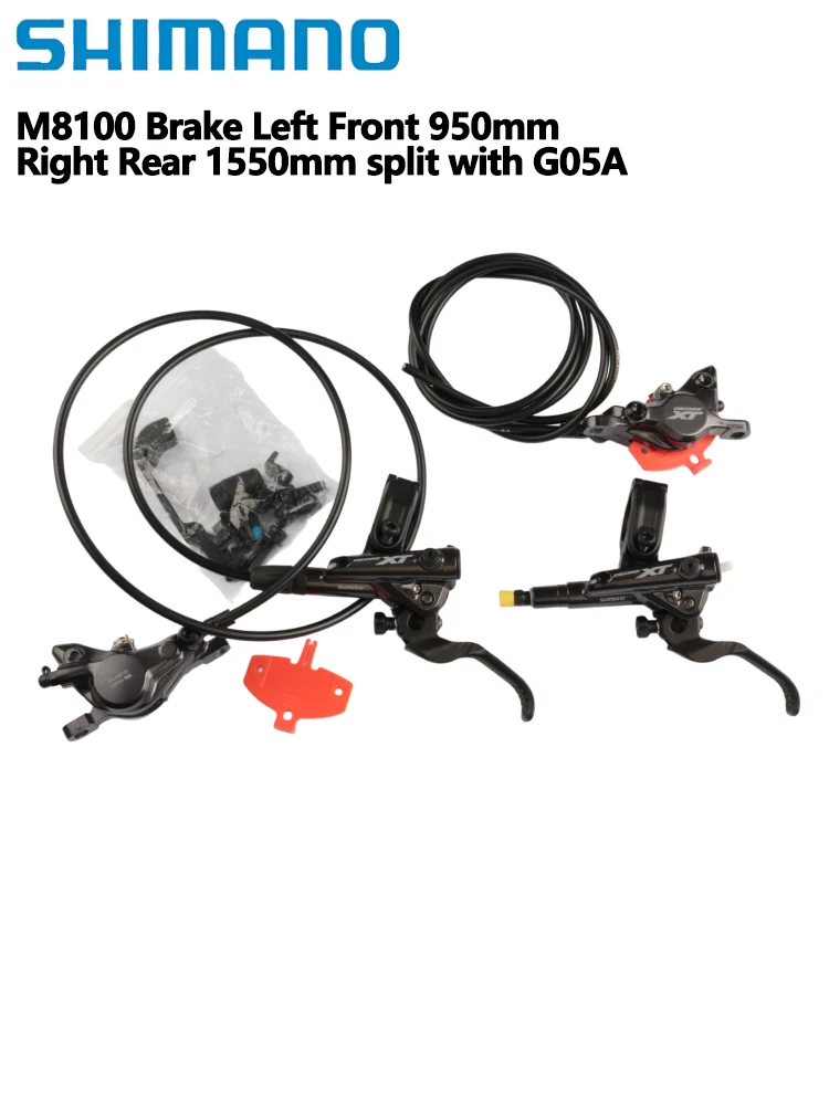 AliExpress Shimano  DEORE XT M8100 Brake Left Front 950mm Right Rear 1550mm split with G05A  Bicycle Brake Hydraulic Disc For MTB